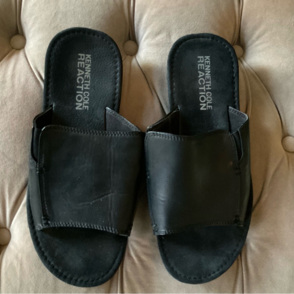 Mens Kenneth Cole Reaction Black Slides 11